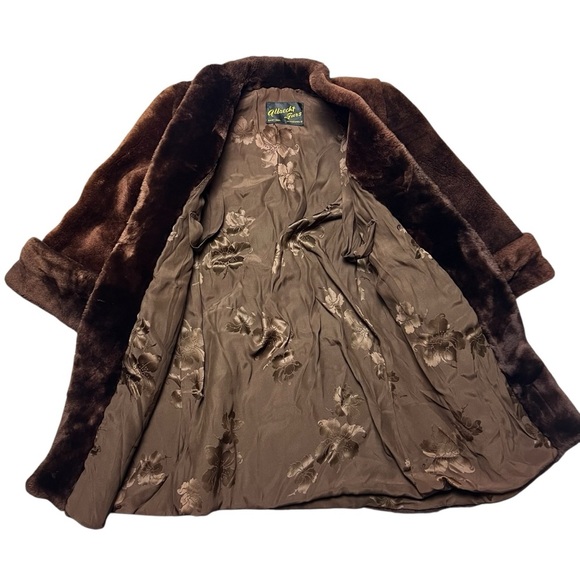 Vintage Mahogany Brown Mink Fur Coat Albrecht Furs - Picture 3 of 6